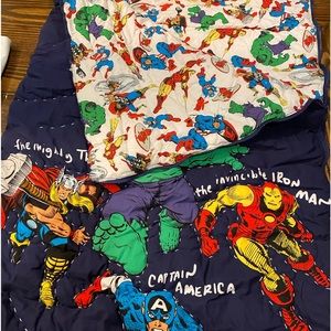 Pottery barn Super Hero sleeping bag.